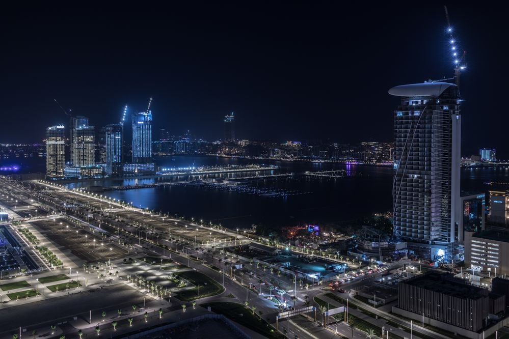 Dubai Marina by night by Masha Sutherlin