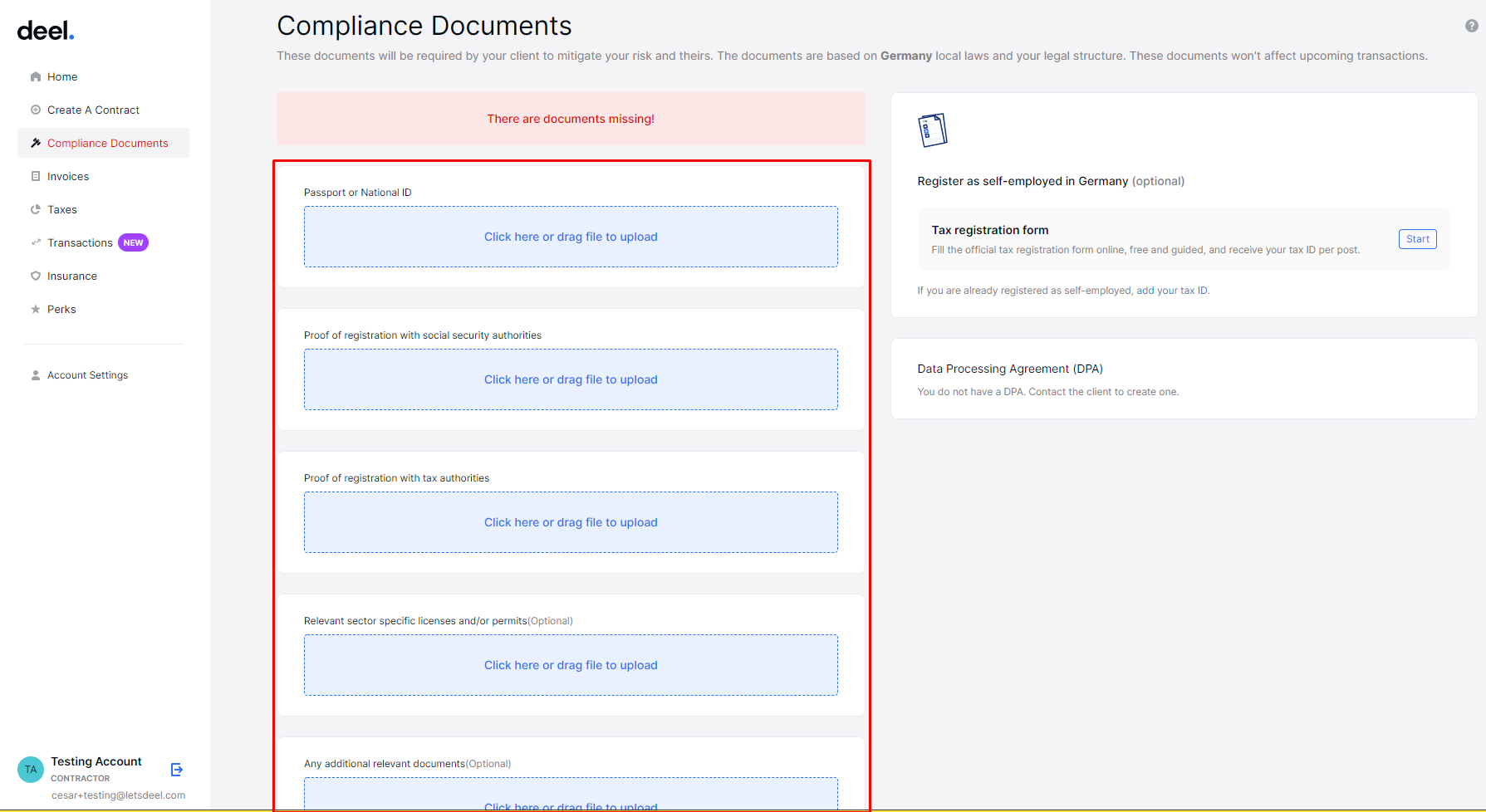 5. tax filings and compliance documents
