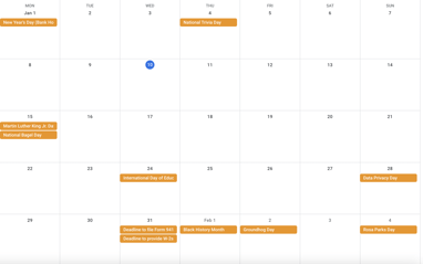 Your HR Calendar for 2024