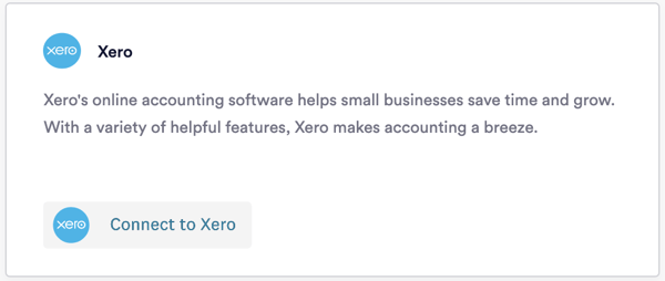 connect to xero