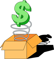 money box pay illustration