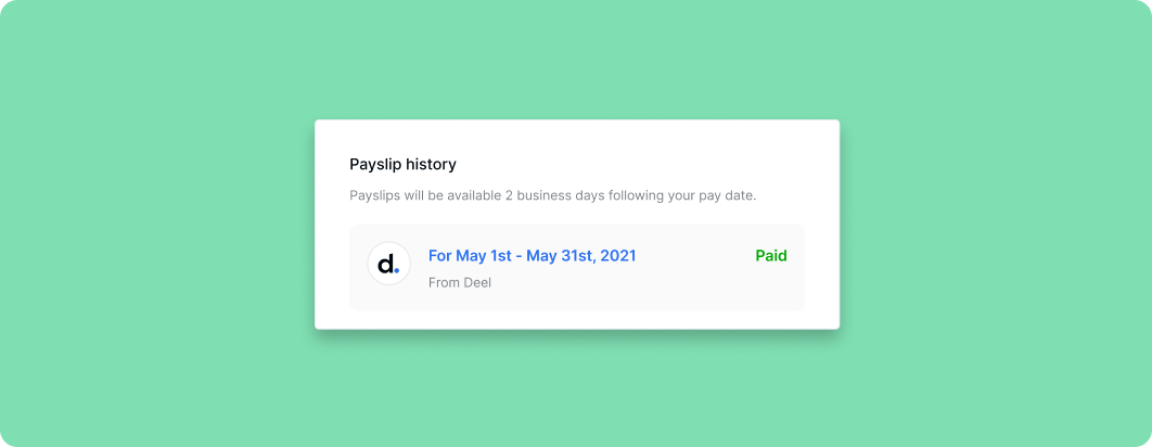 payslip history with deel