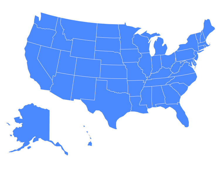 map of The United States